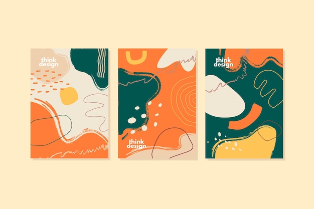 Abstract shapes covers collection template