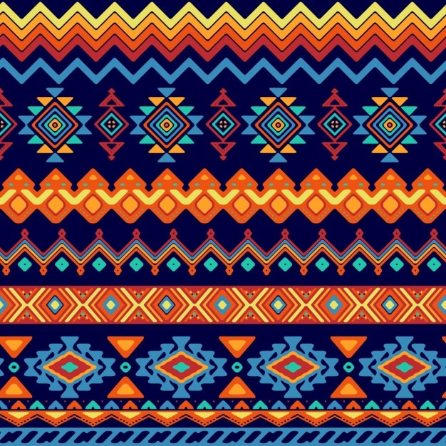 Abstract shapes pattern in ethnic style