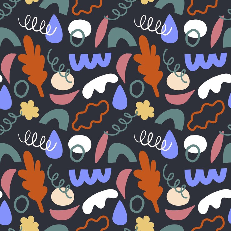 Free Vector abstract shapes seamless pattern