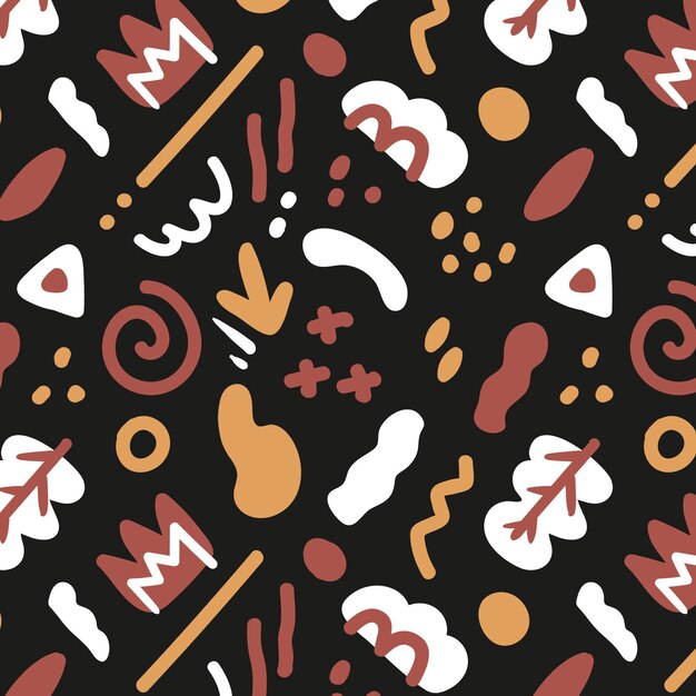 Abstract shapes seamless pattern