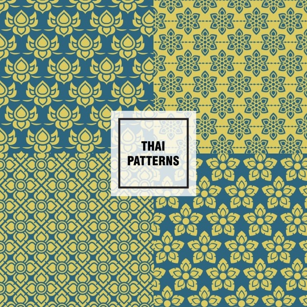 Free vector abstract shapes thai patterns