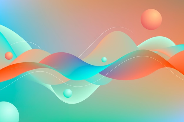 Free vector abstract shapes wavy background