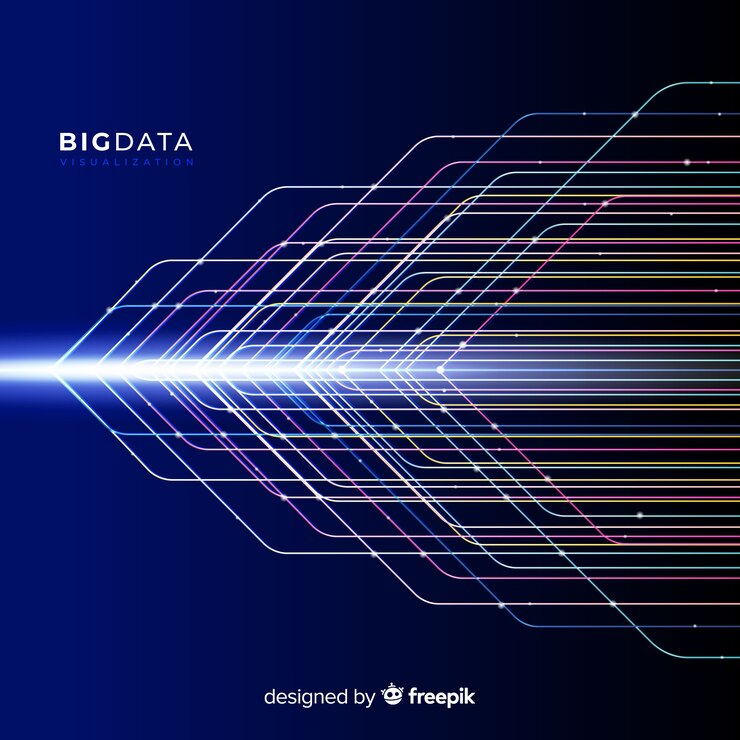Free Vector abstract shiny big data background