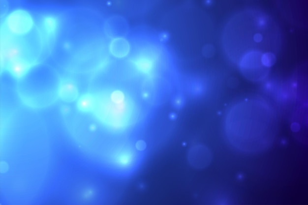 Abstract shiny blue bokeh background