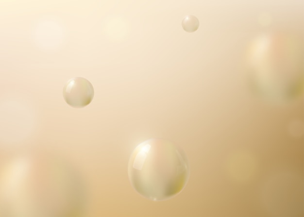 Free vector abstract shiny golden background with liquid fluid