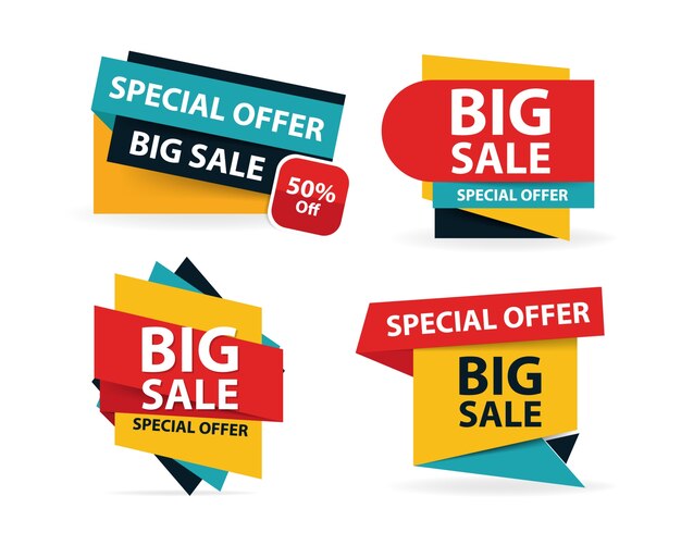 Abstract shopping sale banners