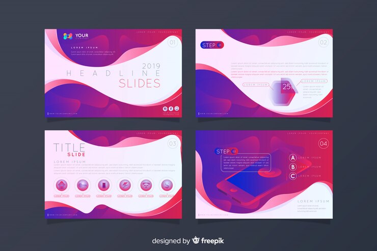 Free Vector abstract silde collection