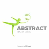 Free vector abstract silhouette sport logo flat design