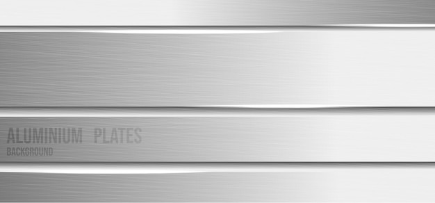 Abstract silver metal brush aluminium sheet plate template