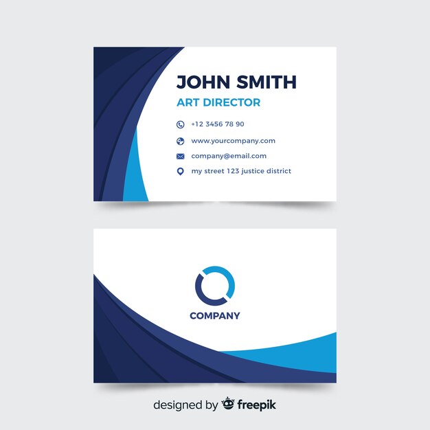 Abstract simple business card template