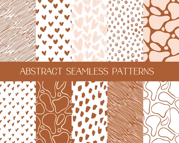 Abstract simple patterns, seamless backgrounds