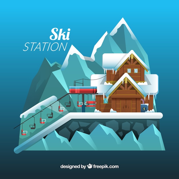 Abstract ski resort design