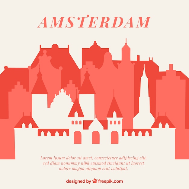 Бесплатное векторное изображение Абстрактный горизонт амстердама
