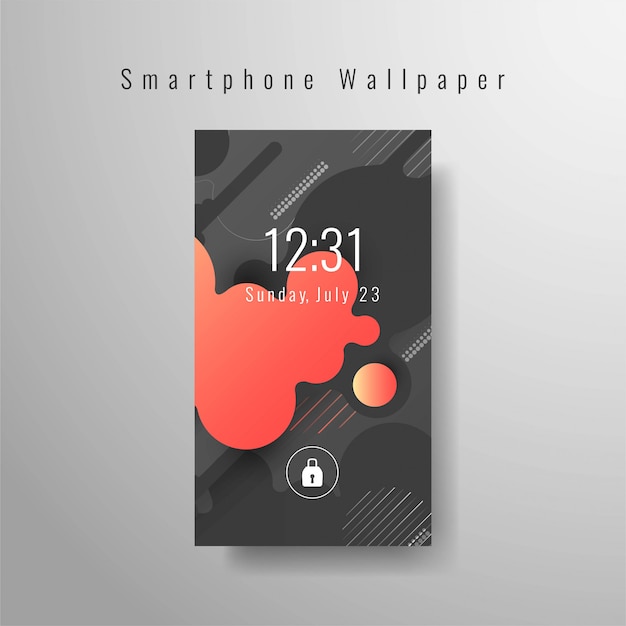 Free vector abstract smartphone wallpaper futuristic design