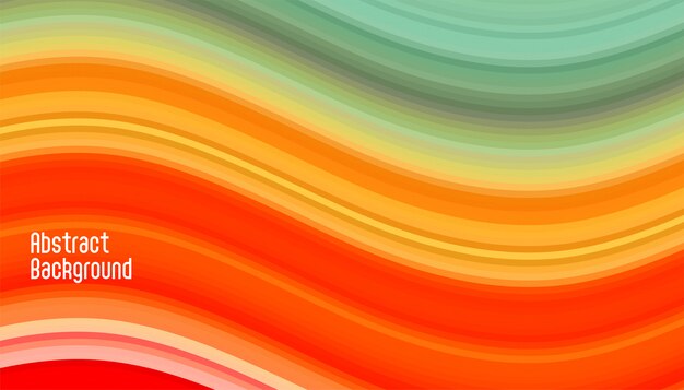 温かみのある色調の背景で抽象的な滑らかな波線