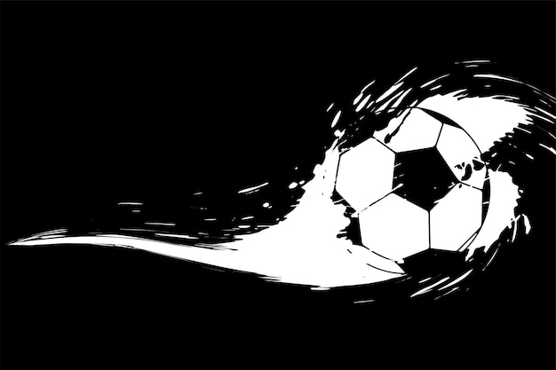 Free vector abstract soccer ball kickoff dark background design