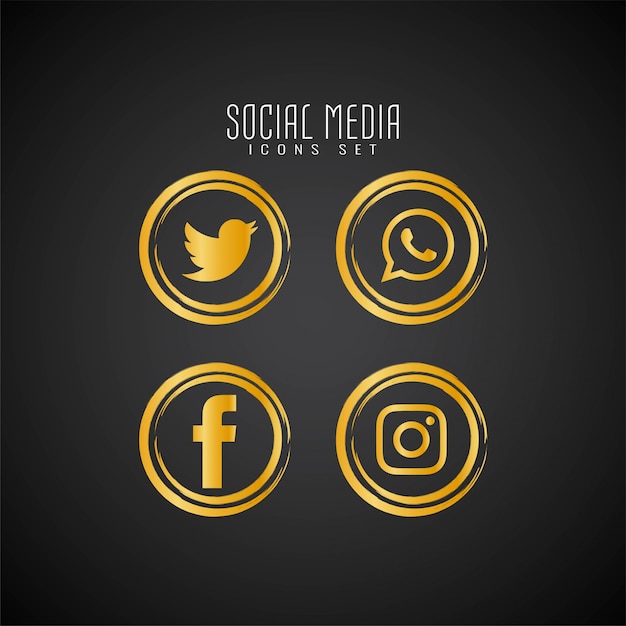 Free vector abstract social media icons set