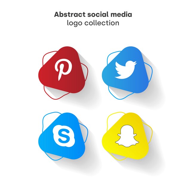 abstract social media logo collection