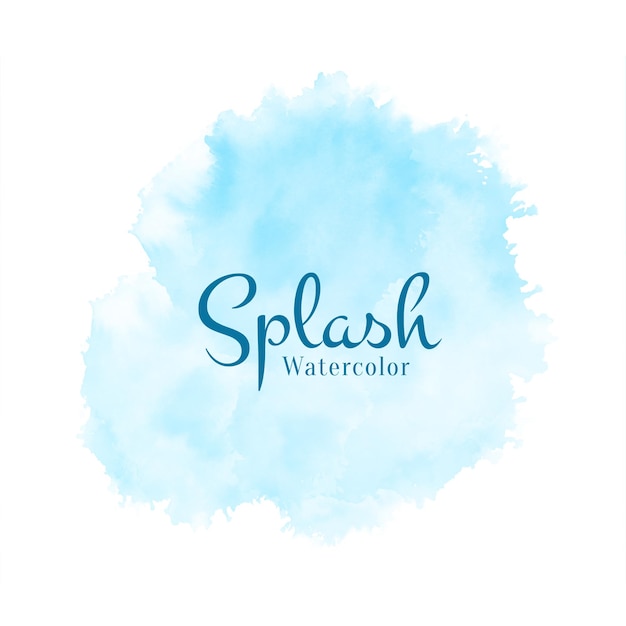 Free vector abstract soft blue watercolor splash design background vector