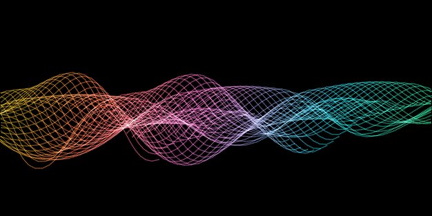 Abstract sound waves design background