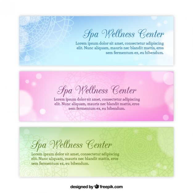 Free vector abstract spa banners