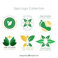 Abstract spa logo collection