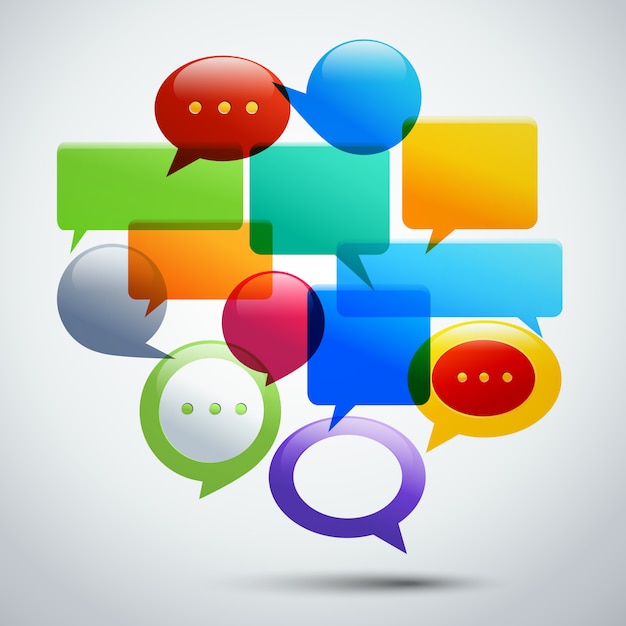 Abstract Speech Bubbles Free Vector Download