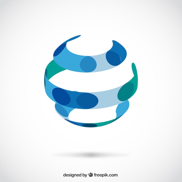 Бесплатное векторное изображение Абстрактный сфере логотип