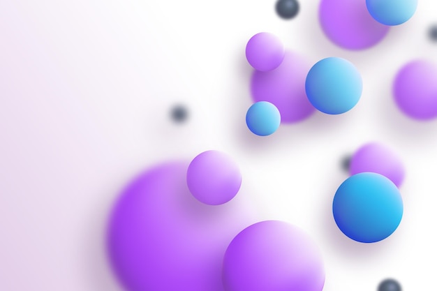 Free vector abstract spheres background