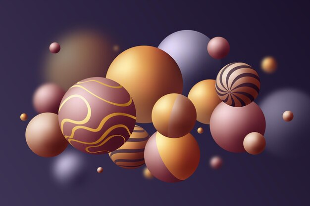 Abstract spheres background