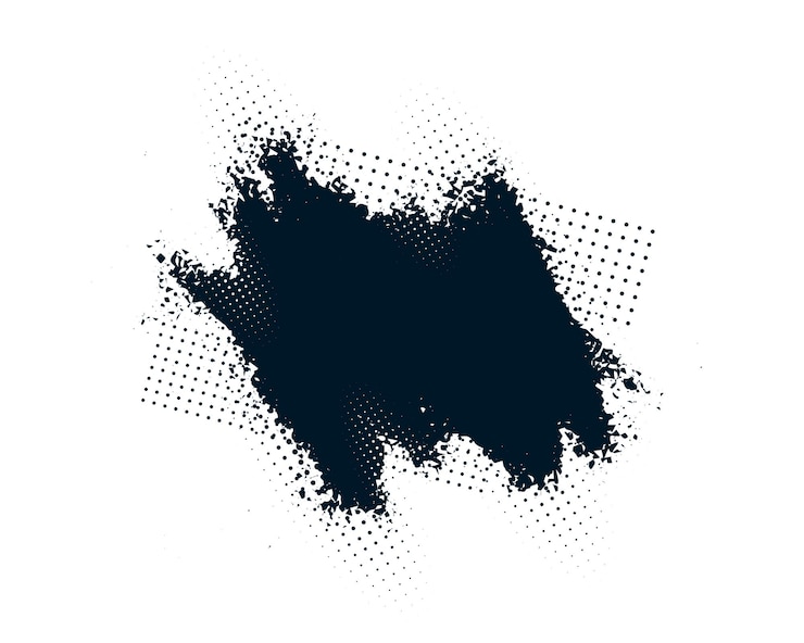 Free Vector abstract splatter grunge with halftone effect