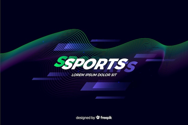 Abstract sport background flat style