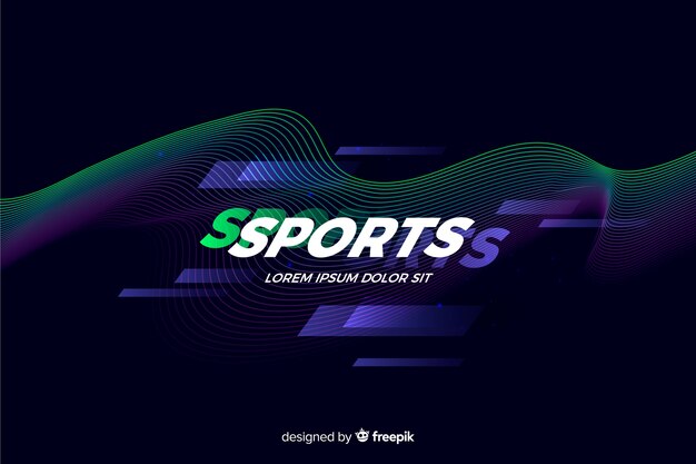 Abstract sport background flat style
