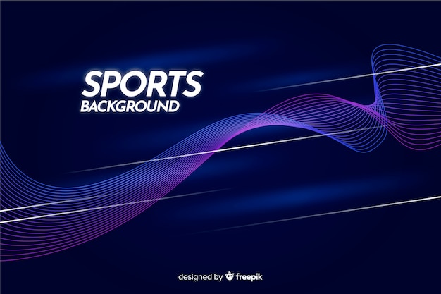 Free vector abstract sport background with blue waves