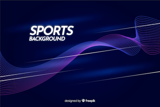 Abstract sport background with blue waves