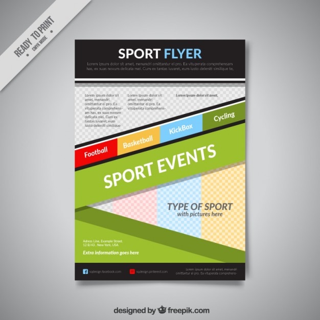 Abstract sport flyer template