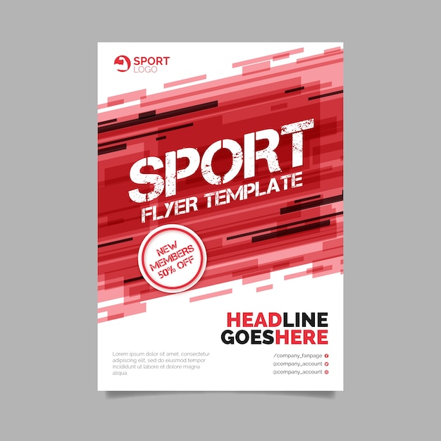 Free vector abstract sport flyer template