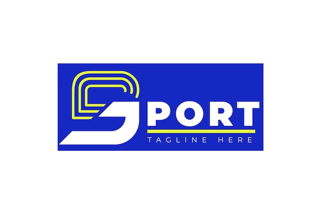 Vettore gratuito modello logotipo sport astratto