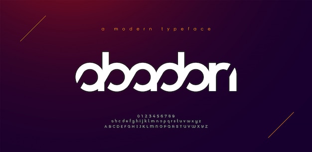 Abstract sport modern alphabet fonts. typography technology electronic sport digital game music future creative font.