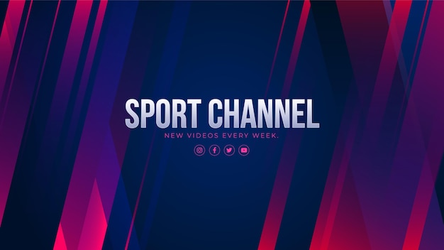 Free vector abstract sport youtube channel art