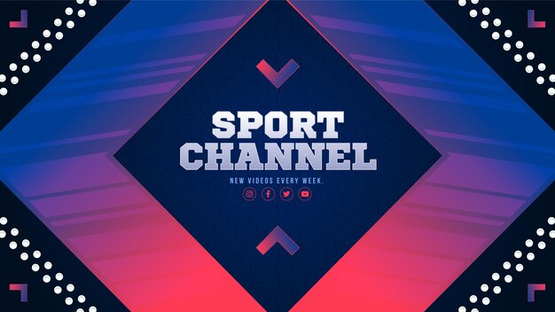 Abstract sport youtube channel art