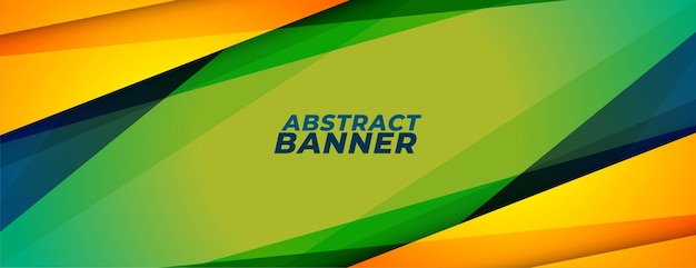 Abstract sports style banner with geometric shapes