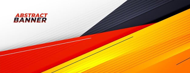 Abstract sporty presentation banner with warm colors