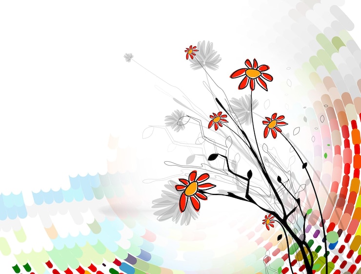 Free Vector abstract spring flower background illustration