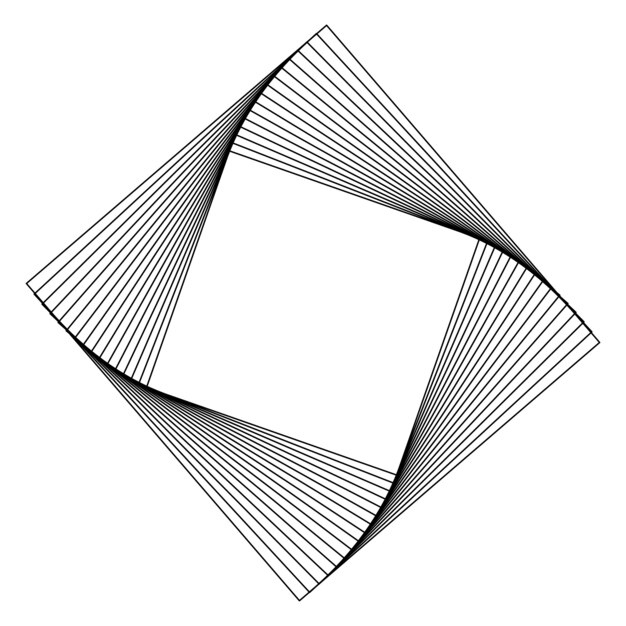 Абстрактный квадратный вектор геометрических элементов
