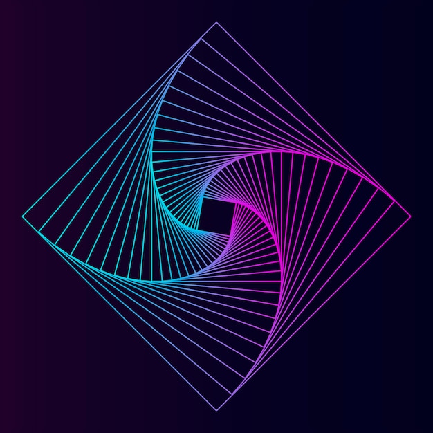 Бесплатное векторное изображение Абстрактный квадратный геометрический элемент