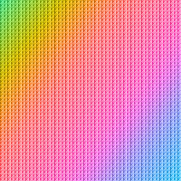 Abstract of squares using rainbow colours