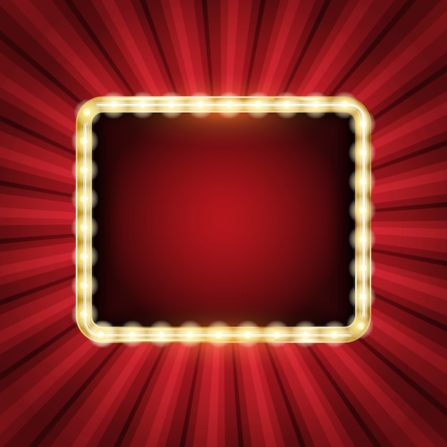 Abstract starburst background with glowing frame