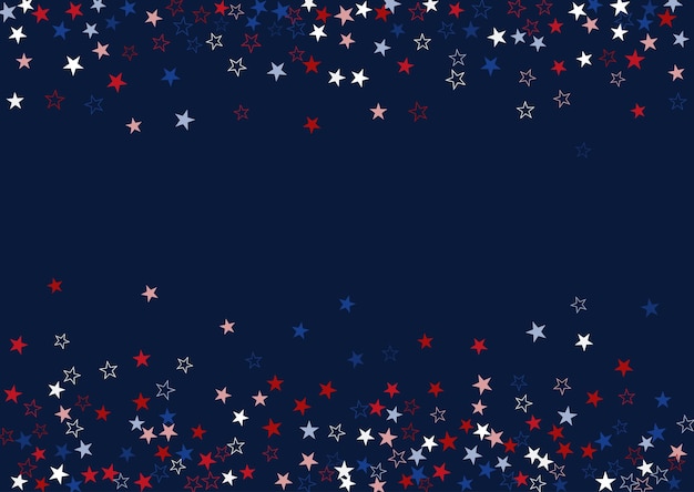 Free vector abstract starry background in red white and blue colours