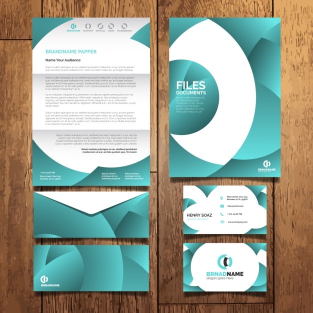 Free Vector abstract stationery design